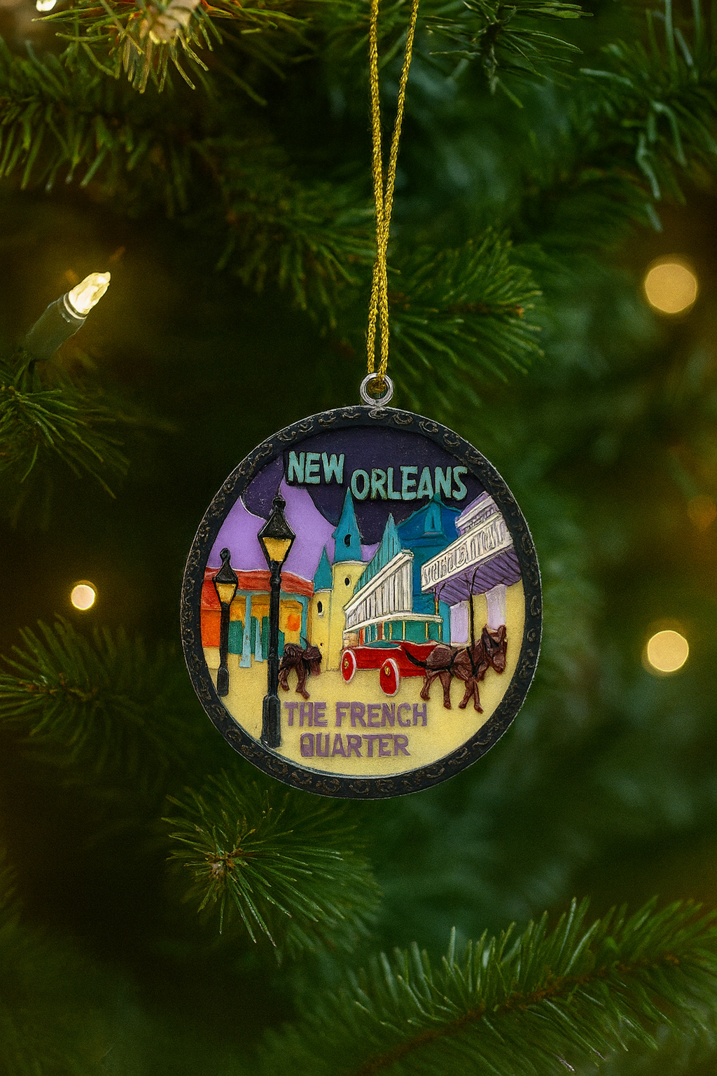 French Quarter Embossed Ornament