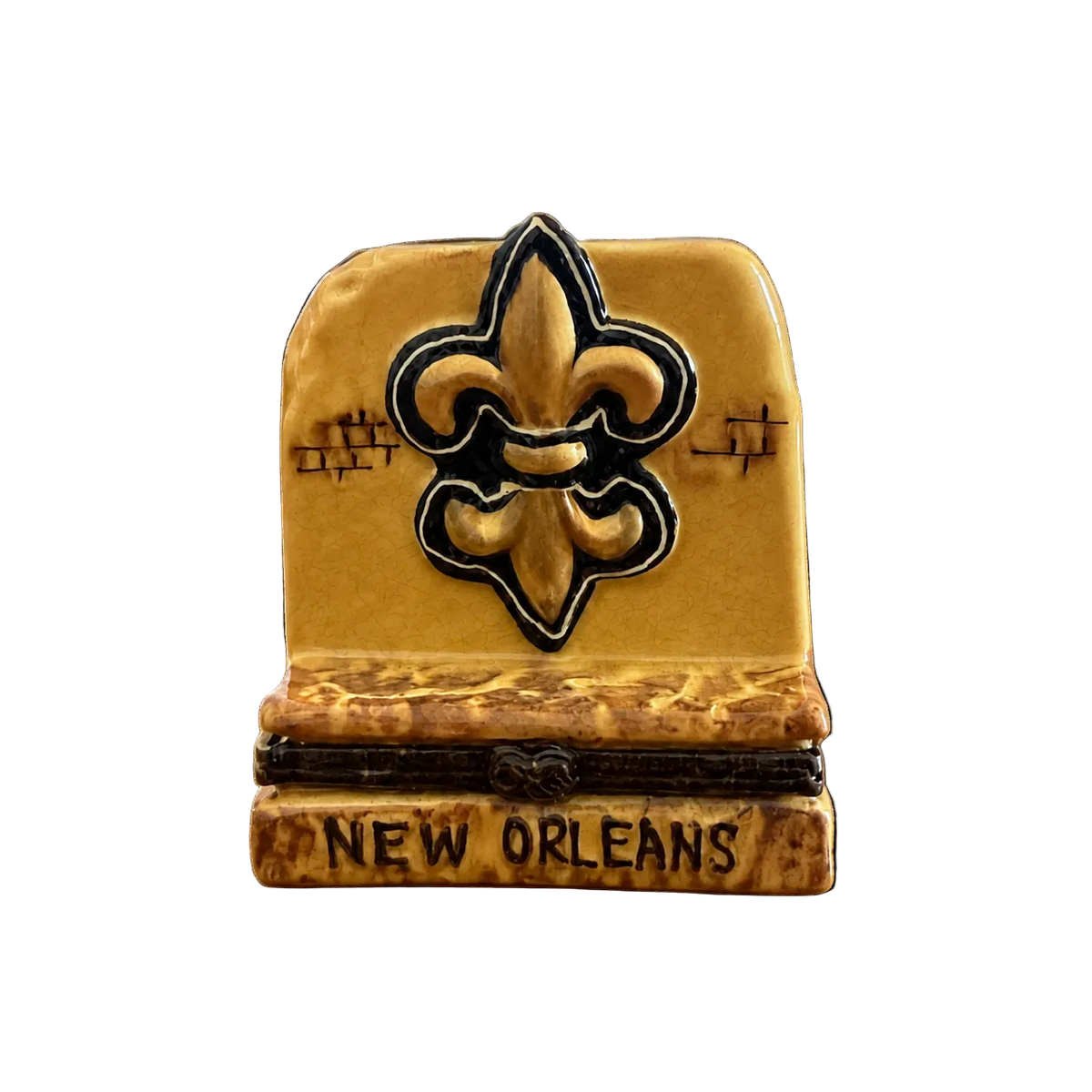 New Orleans Fleur-de-Lis Porcelain Trinket Box
