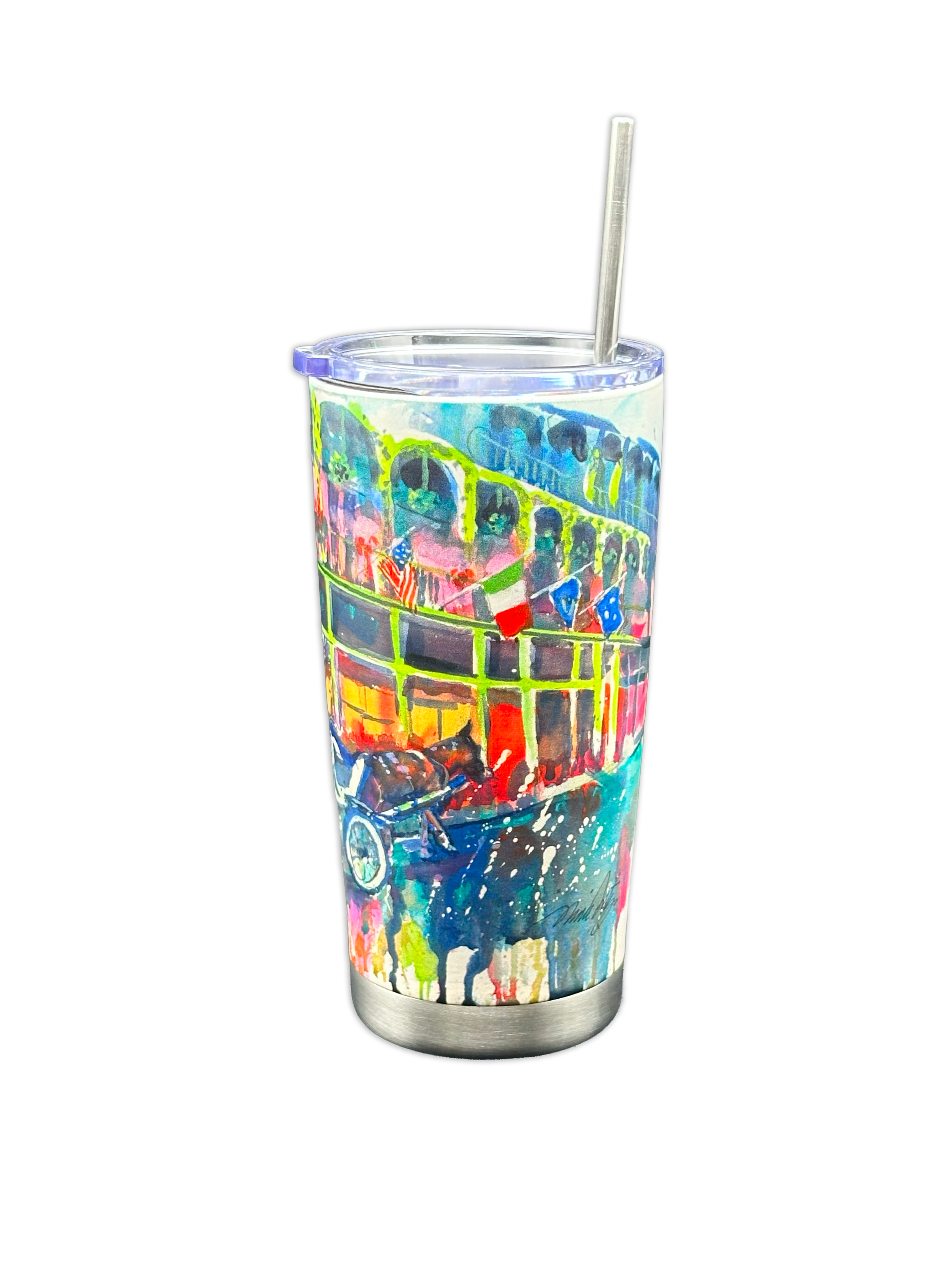 Horse and Buggy Art Print Stainless Steel Tumbler