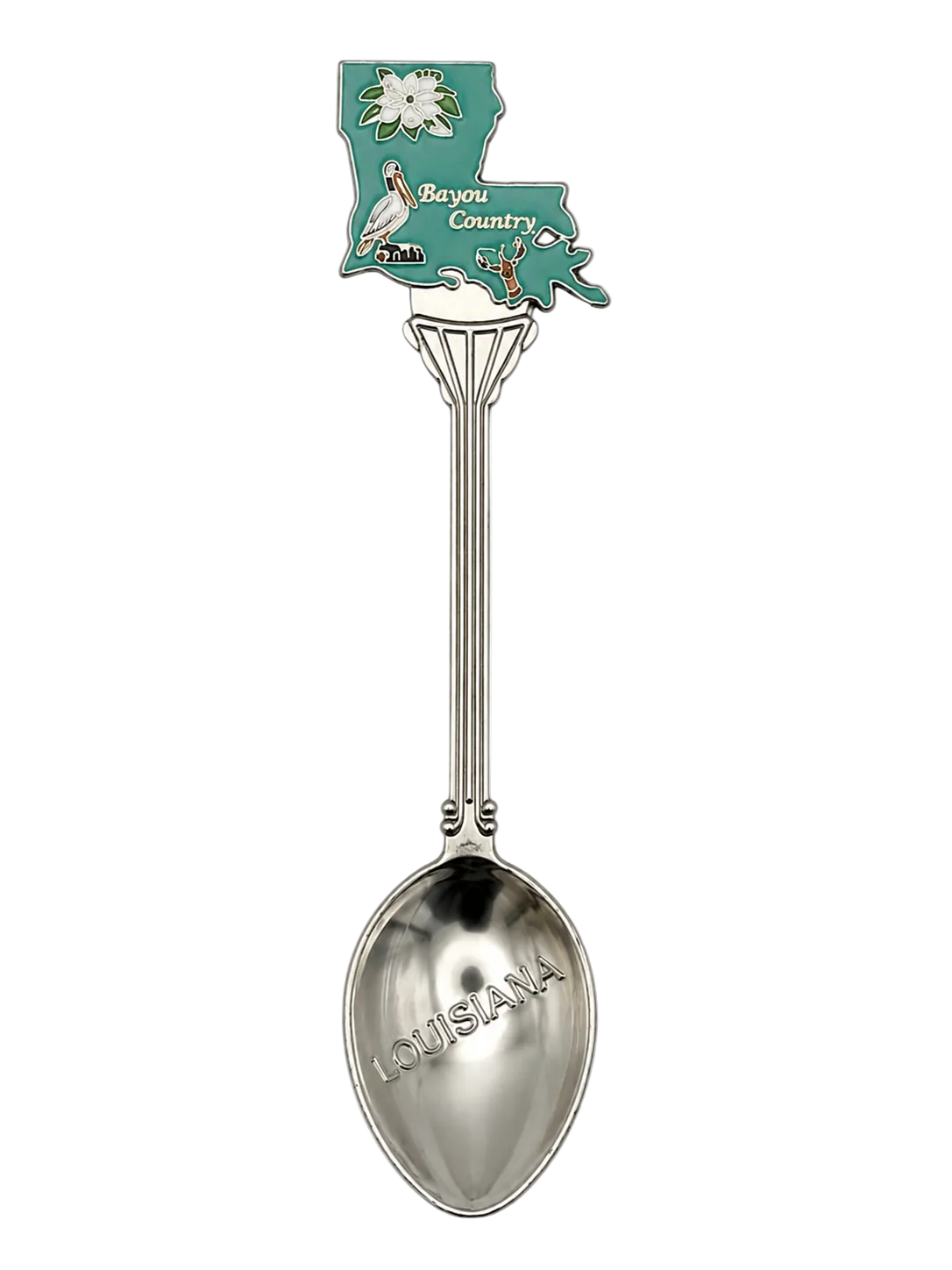 Louisiana State Map Collectible Souvenir Spoon
