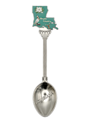 Louisiana State Map Collectible Souvenir Spoon