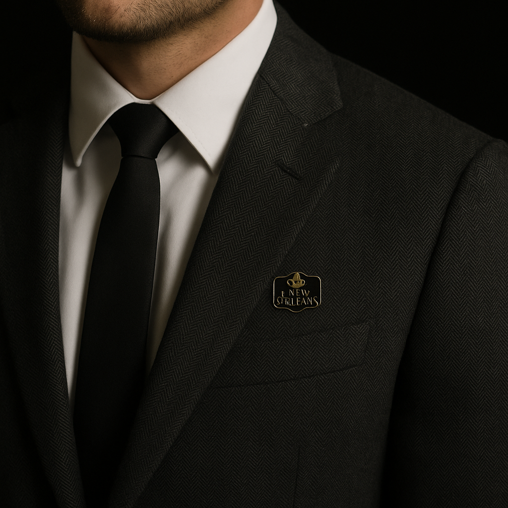 New Orleans Fleur de Lis Enamel Lapel Hat Pin