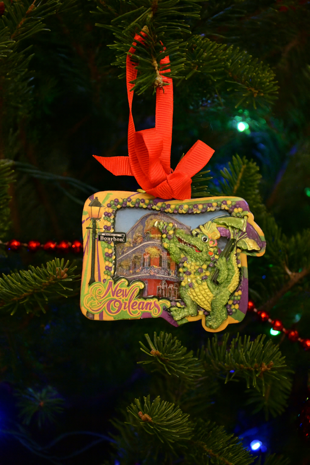 Alligator Dancing in the French Quarter Ornament 3-D