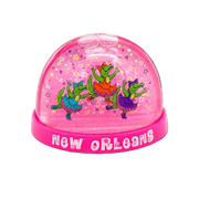 Bayou Ballet Dancing Alligator Pink Water Globe