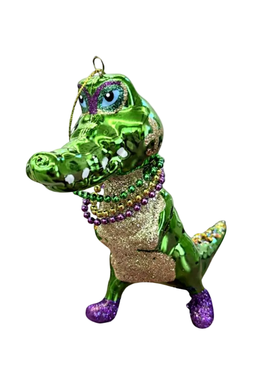 Alligator Mardi Gras Ornament  cx618
