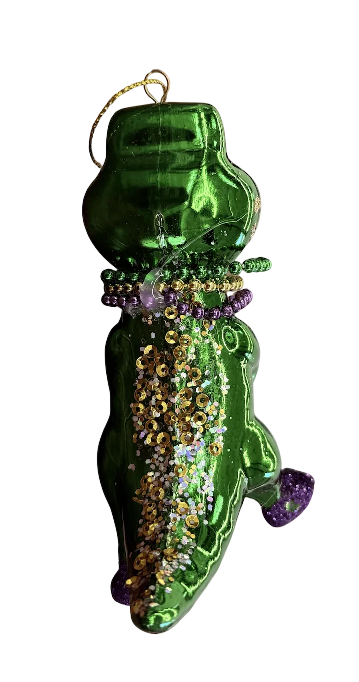 Alligator Mardi Gras Ornament  cx618