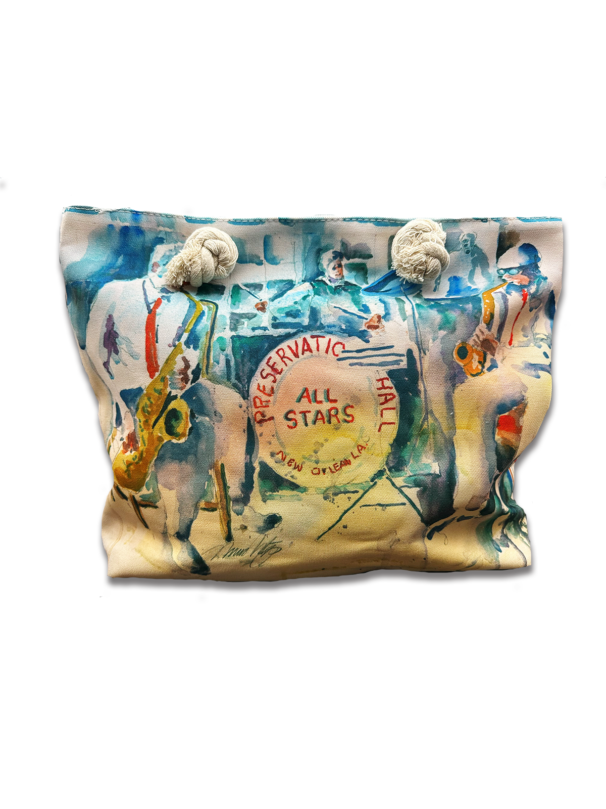 All-Stars Jazz Band Canvas Rope Handle Tote Bag