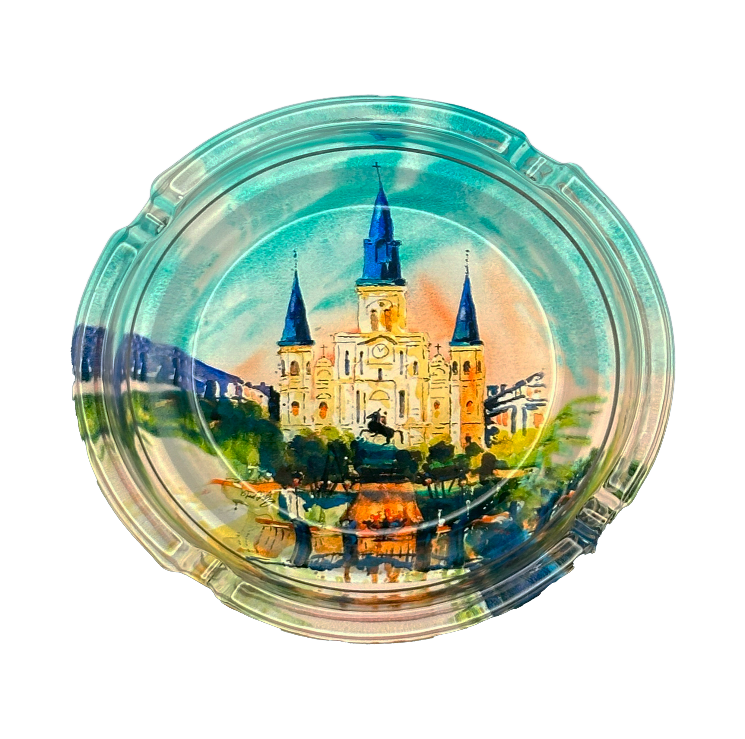 St. Louis Cathedral Glass Ashtray