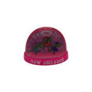 Bayou Ballet Dancing Alligator Pink Water Globe