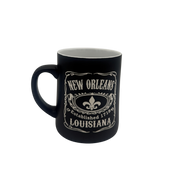 New Orleans Established 1718 Fleur-de-Lis Black Mug
