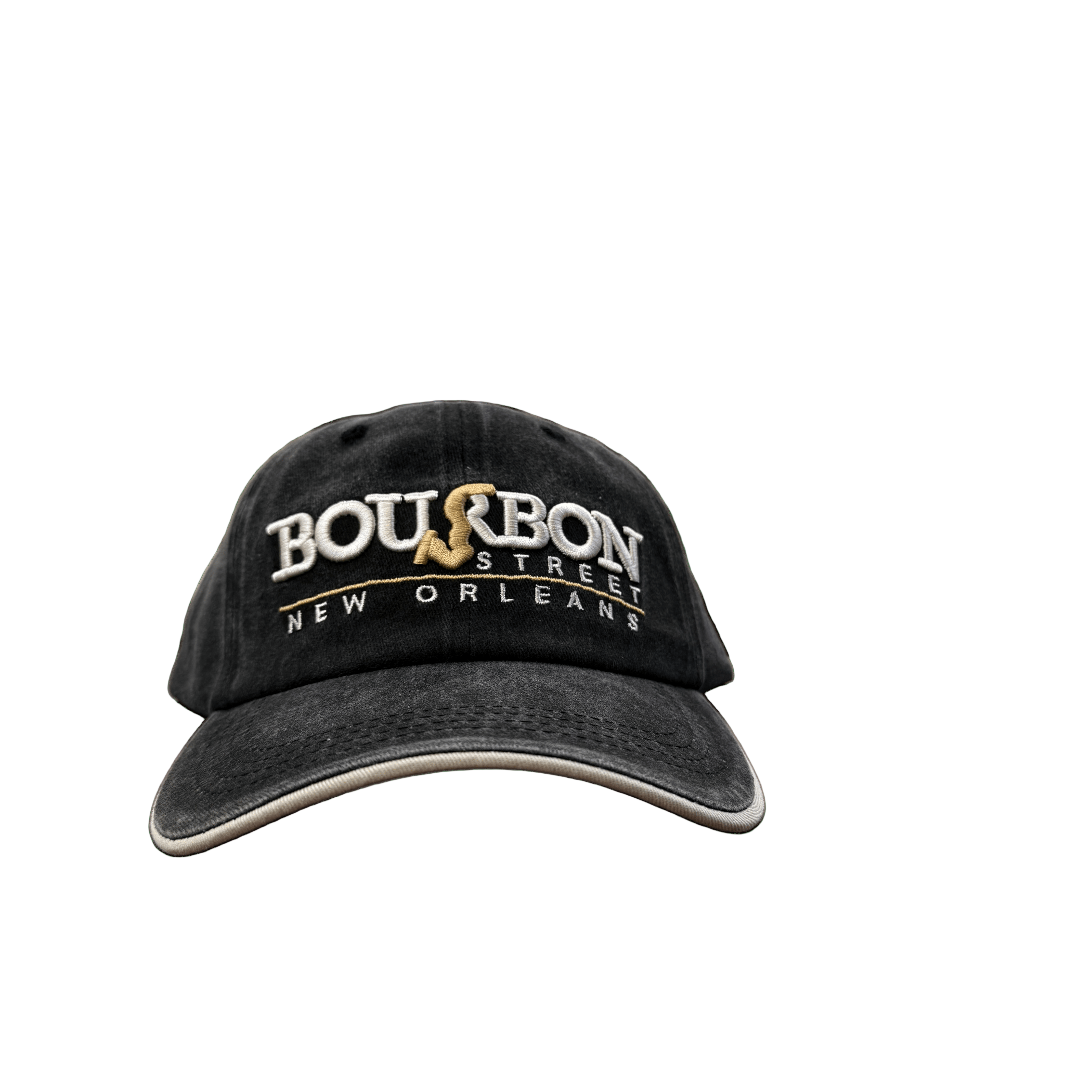 Bourbon Street New Orleans Cap with Saxophone - Grey