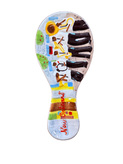 Brass Band Ceramic Spoon Rest