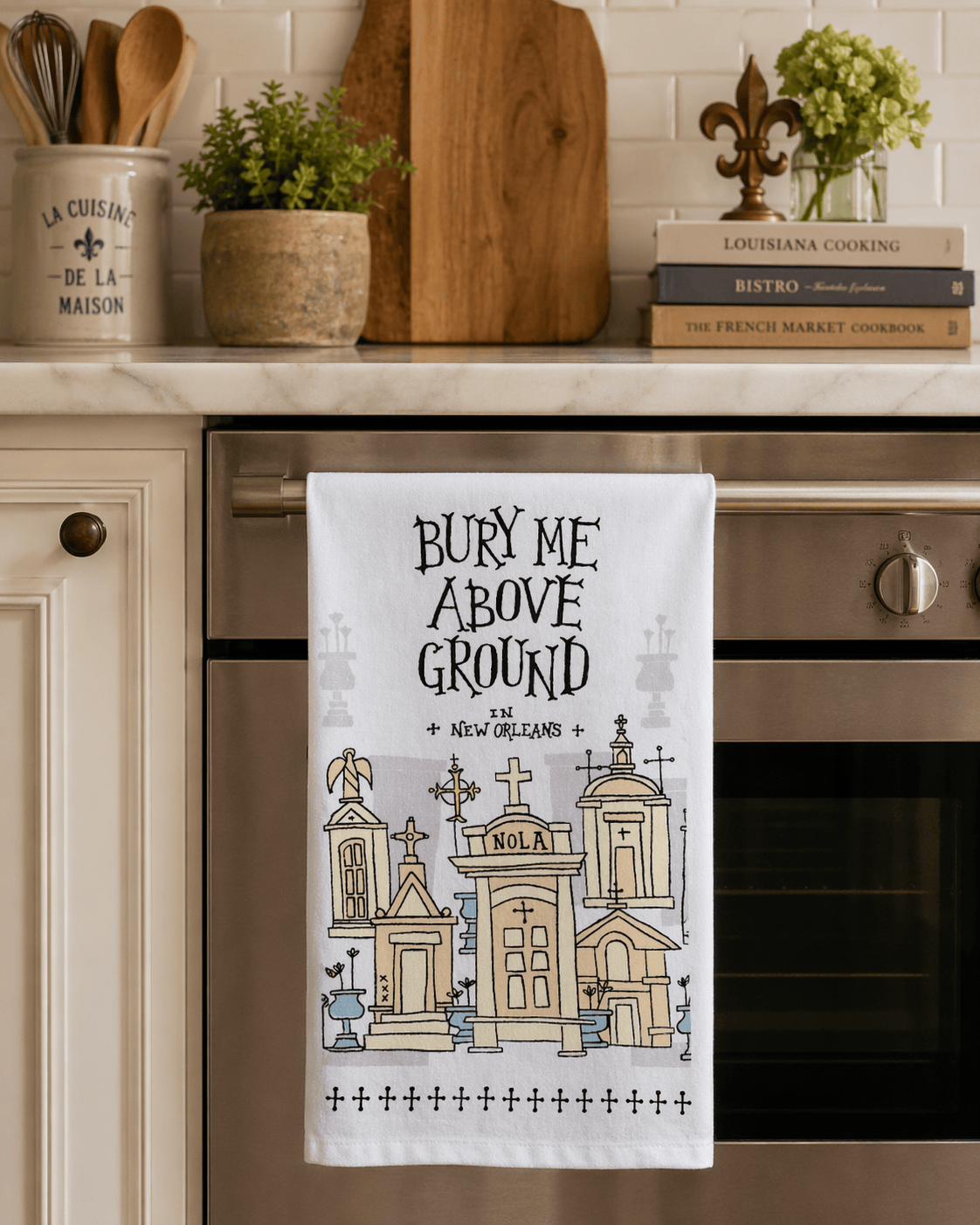 Bury Me Above Ground Tea Towel