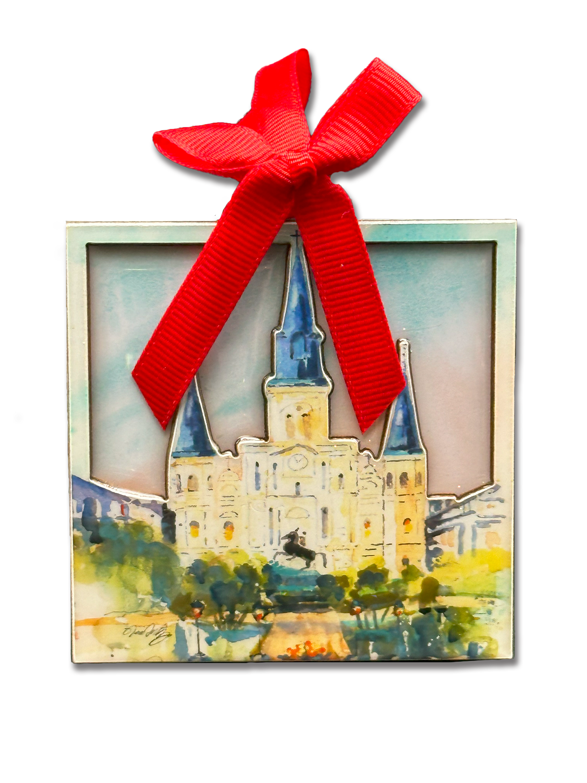 St. Louis Cathedral Wooden Ornament