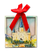 St. Louis Cathedral Wooden Ornament