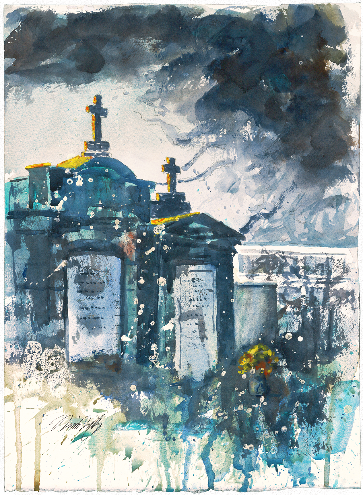 Storm Over St. Louis Cemetery Giclée Art Print by Nina Fritz