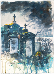 Storm Over St. Louis Cemetery Giclée Art Print by Nina Fritz