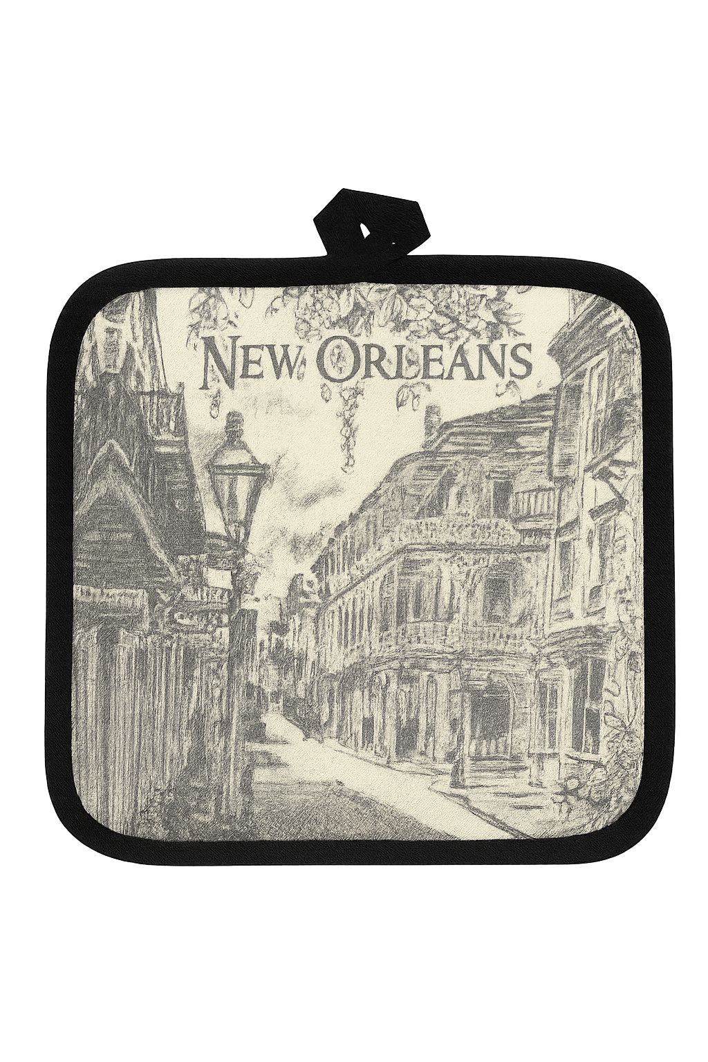 New Orleans French Quarter Street Scene Pot Holder
