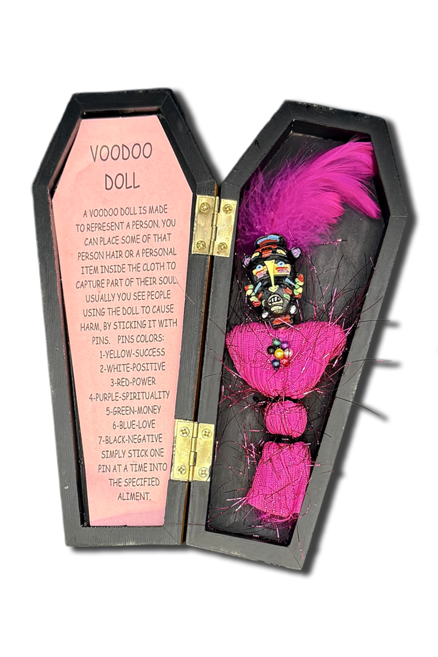 New Orleans Voodoo Doll in Coffin Box