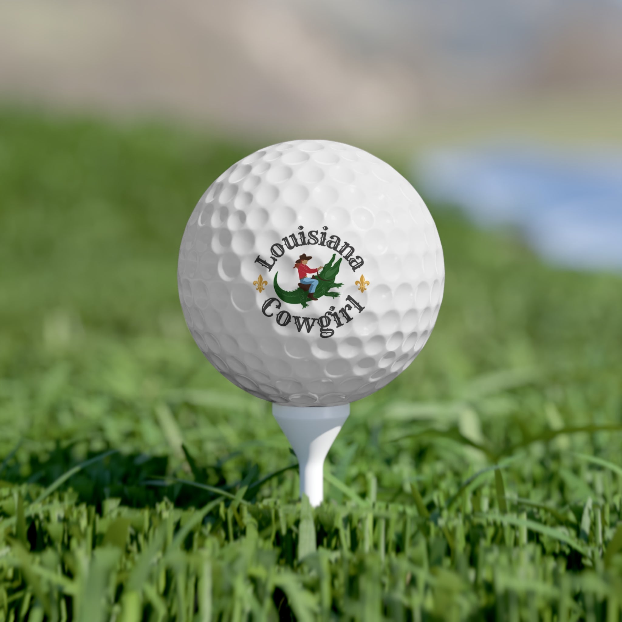Louisiana Cowgirl Golf Ball