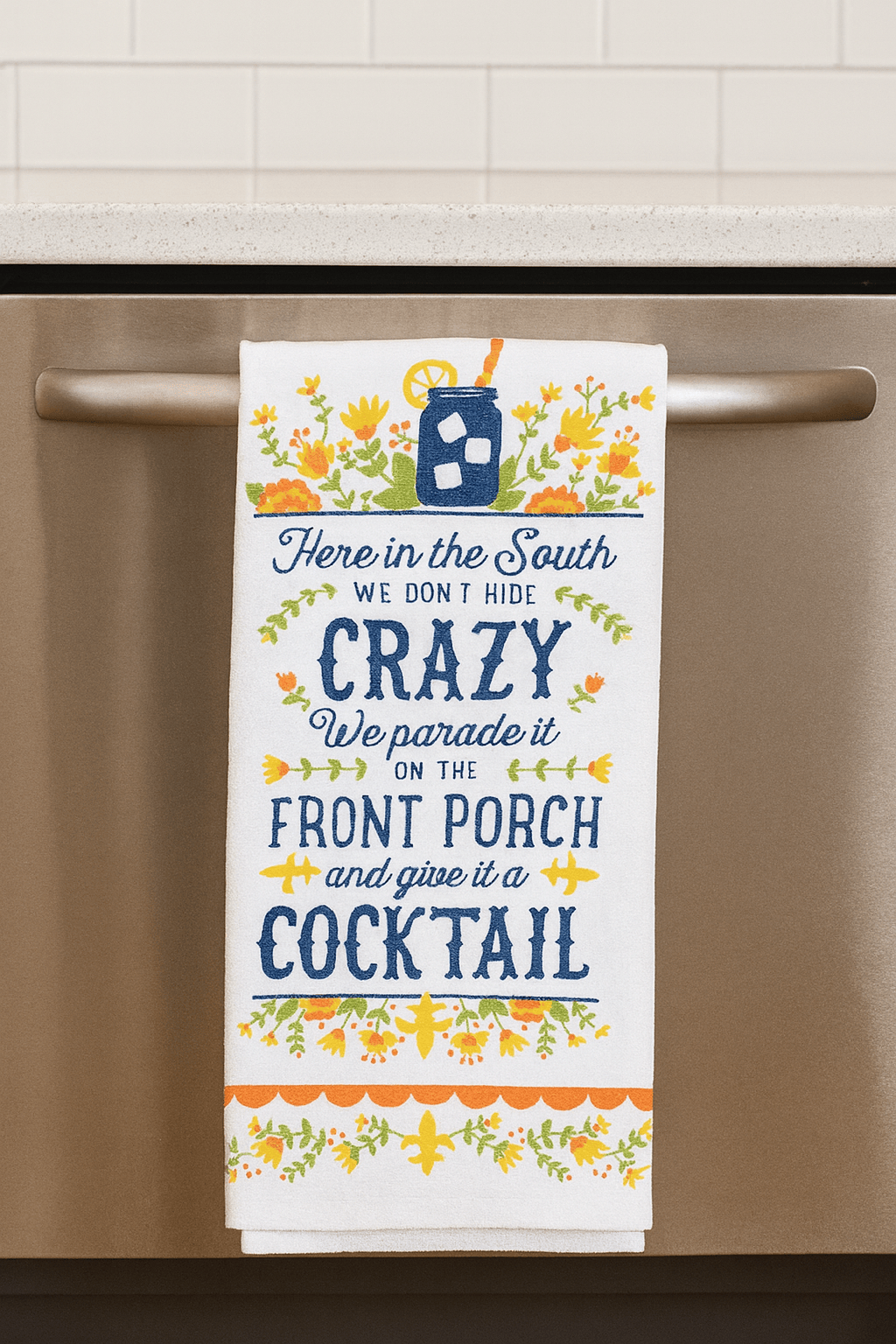 Crazy Tea Towel