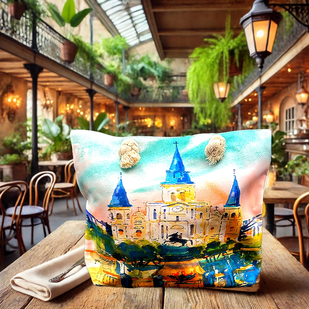 St. Louis Cathedral Canvas Rope Handle Tote Bag