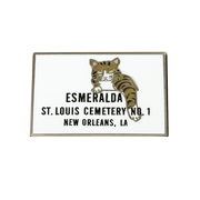Esmeralda The Cemetery Cat at St. Louis Cemetery No. 1 Enamel Lapel Hat Pin