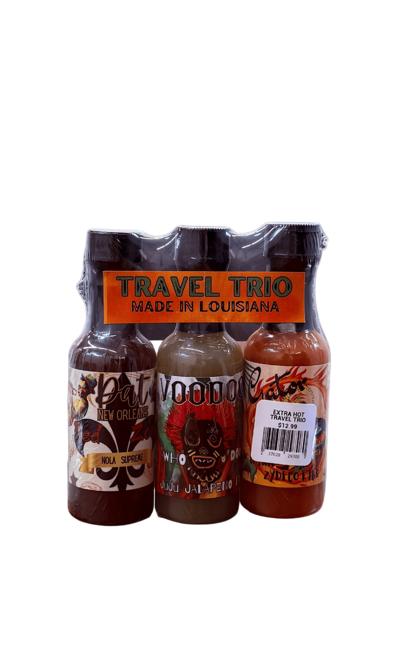 Extra Hot Louisiana Hot Sauce Travel Trio Gift Set