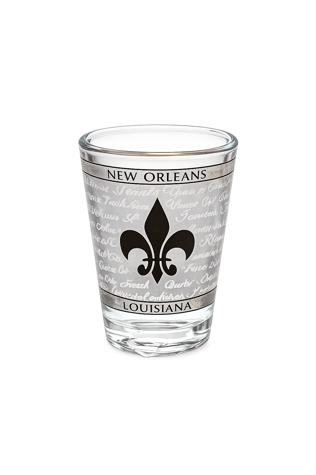 New Orleans History Fleur-de-Lis Shot Glass