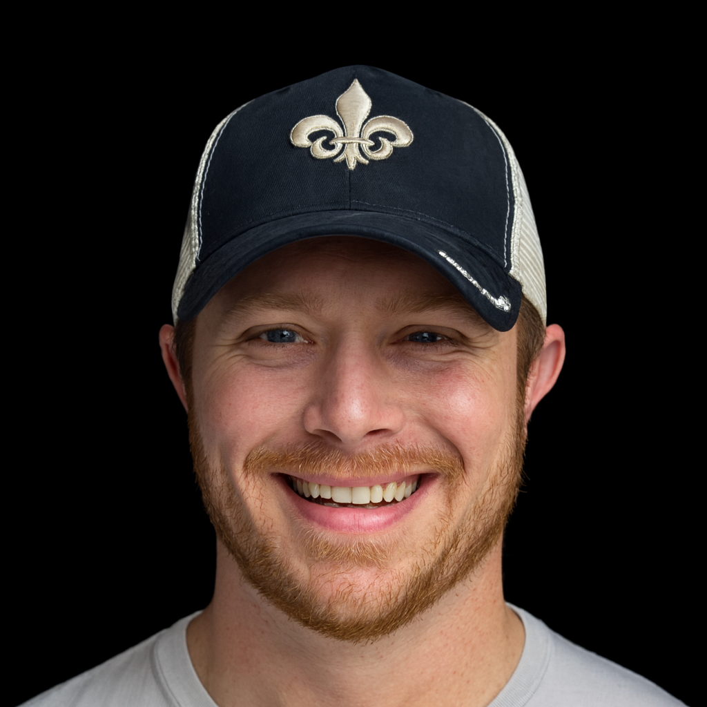 Fleur-de-Lis Suede Trucker Hat