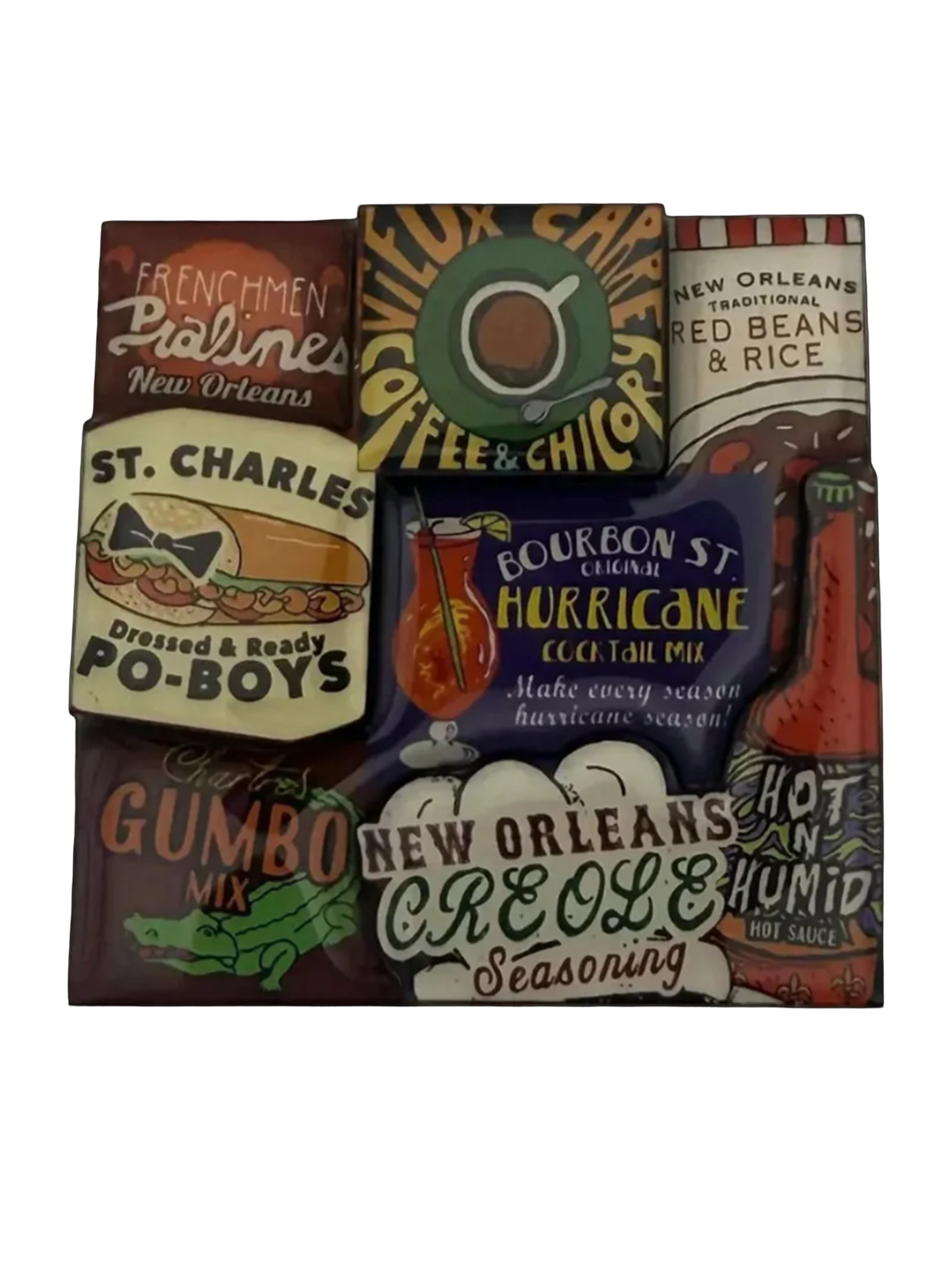 New Orleans Food Logo Magnet