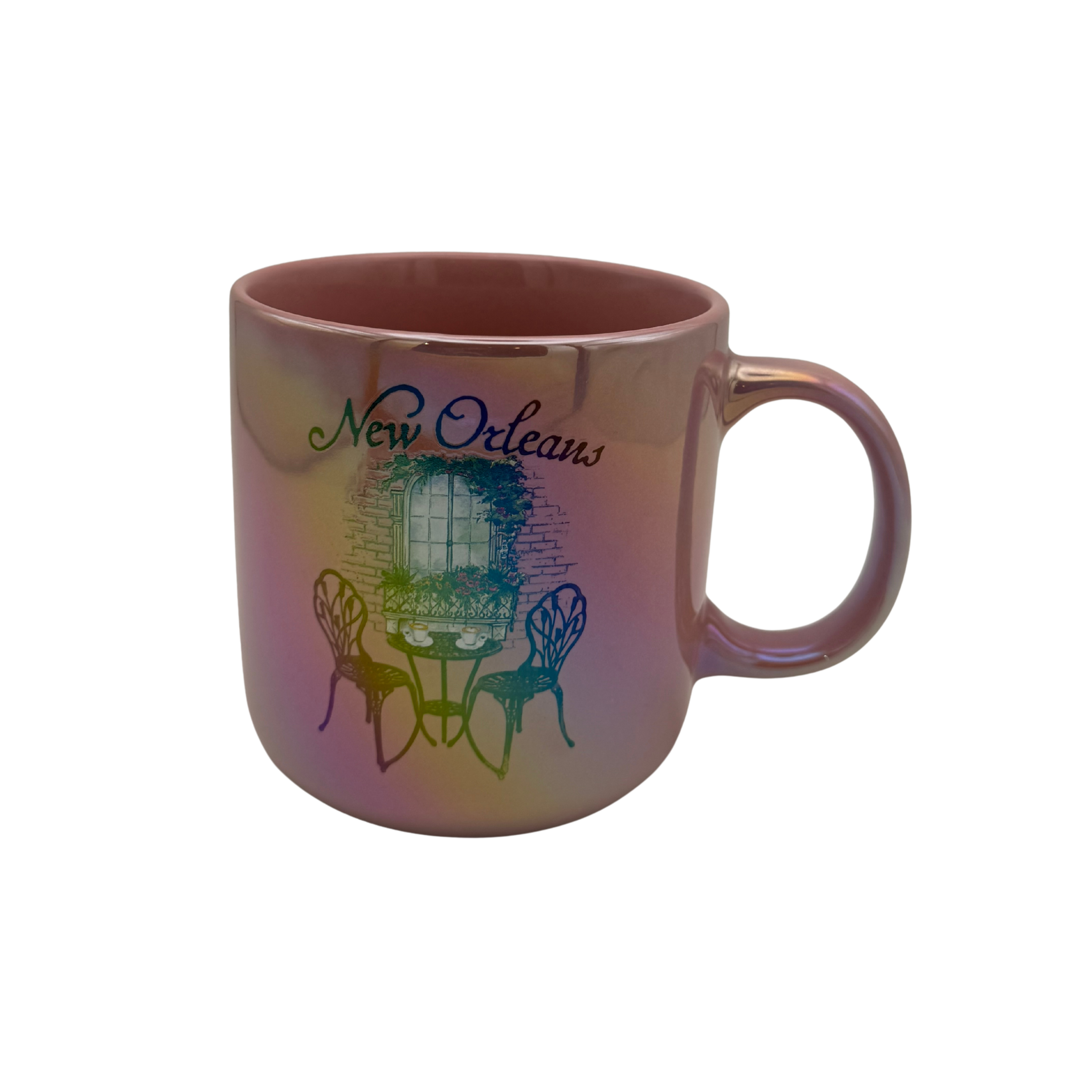 French Quarter Courtyard Iridescent Mug
