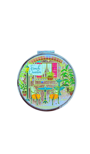 French Quarter Patio Glitter Compact Mirror