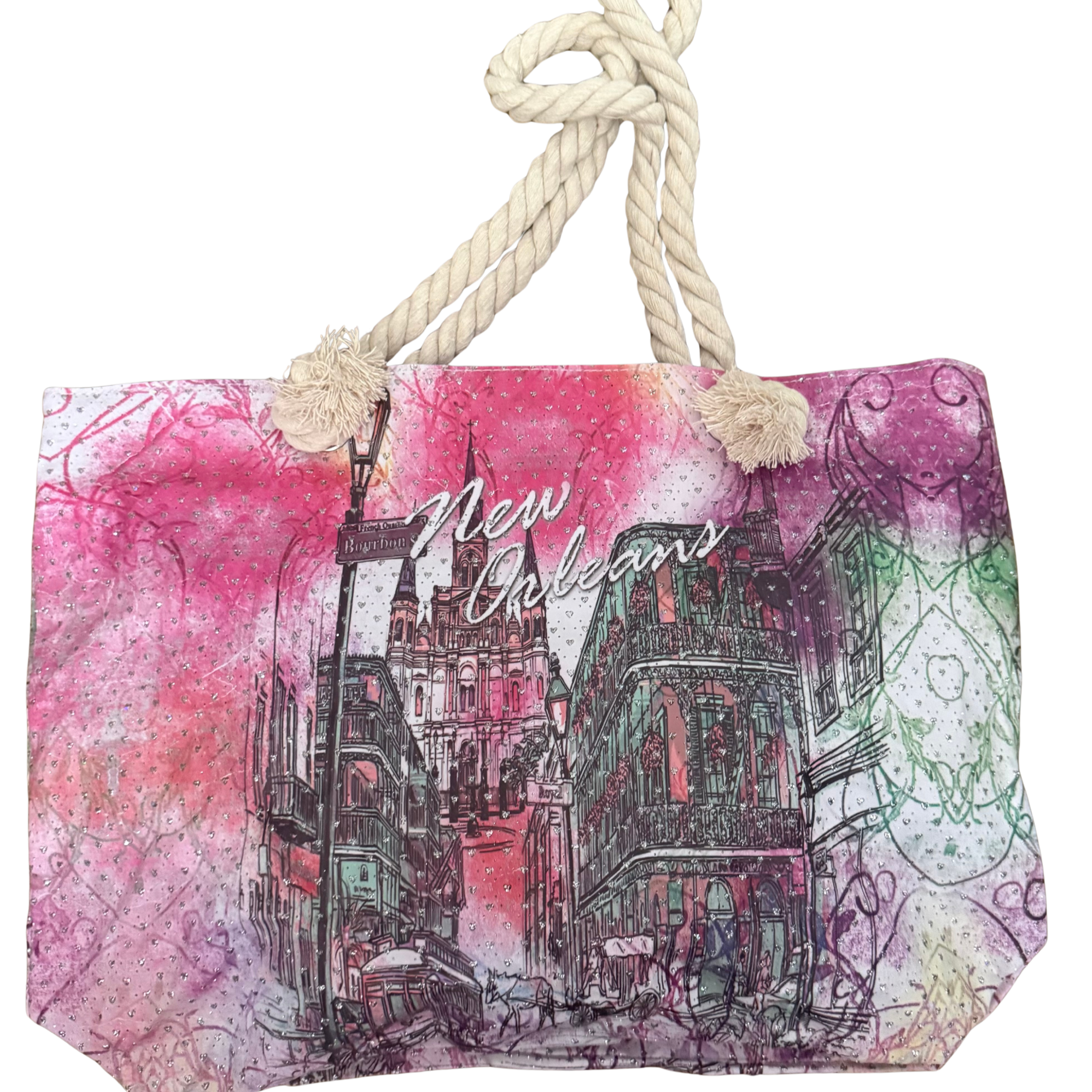 New Orleans French Quarter Rope Tote