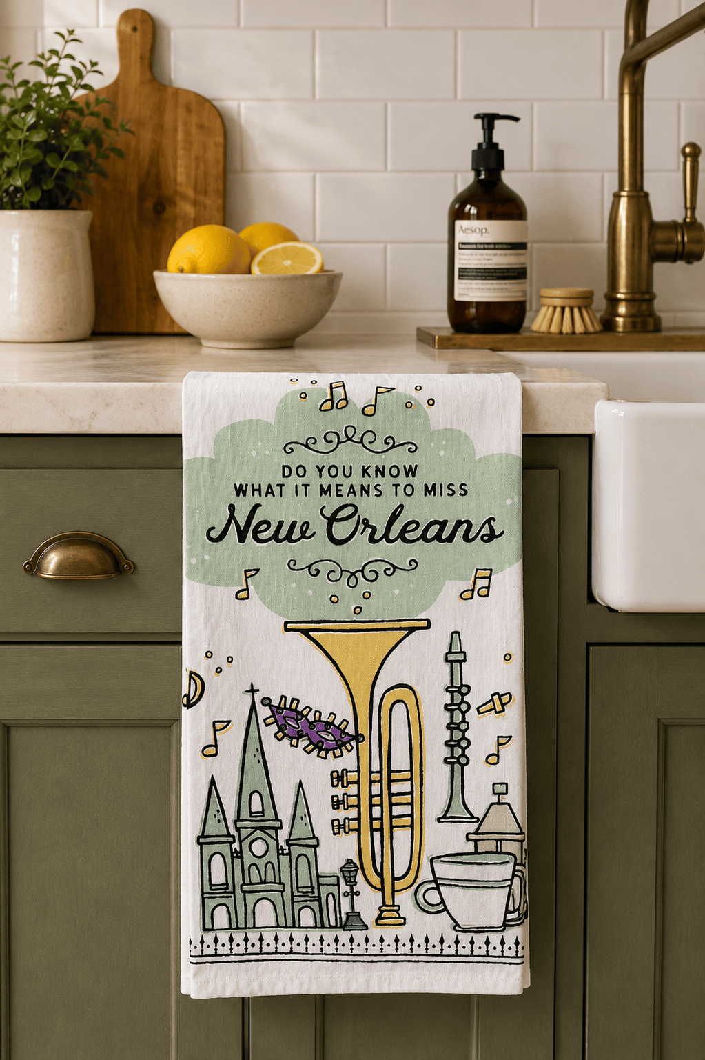 Do You Know What It Means to Miss New Orleans Tea Towel