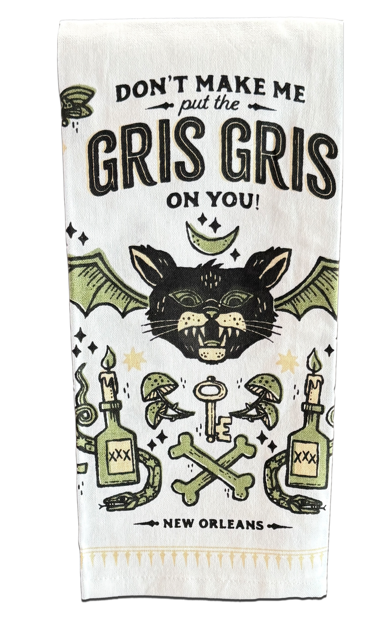 Don't Make Me Put the Gris Gris on You Tea Towel