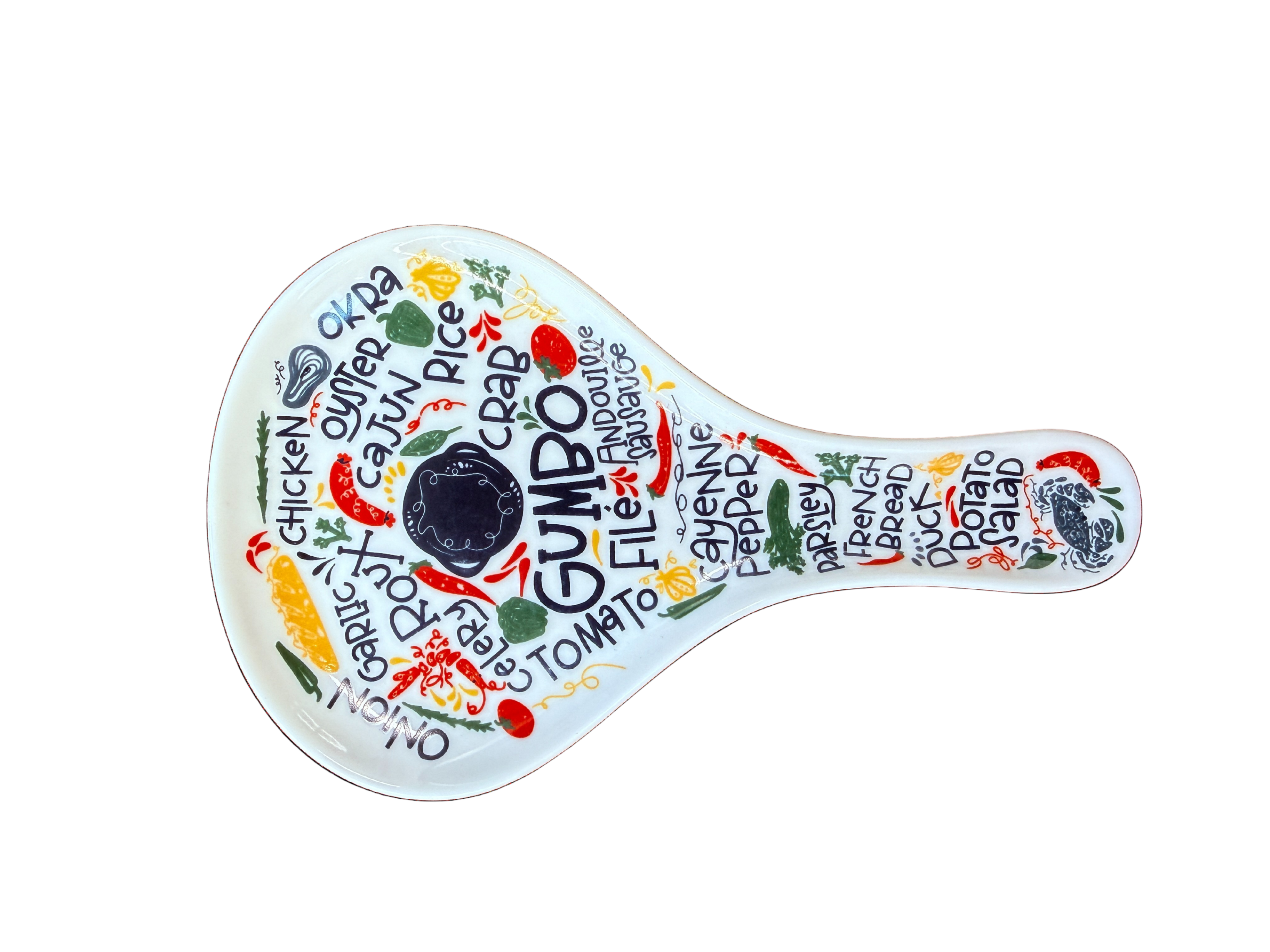 Gumbo Ceremic Spoon Rest