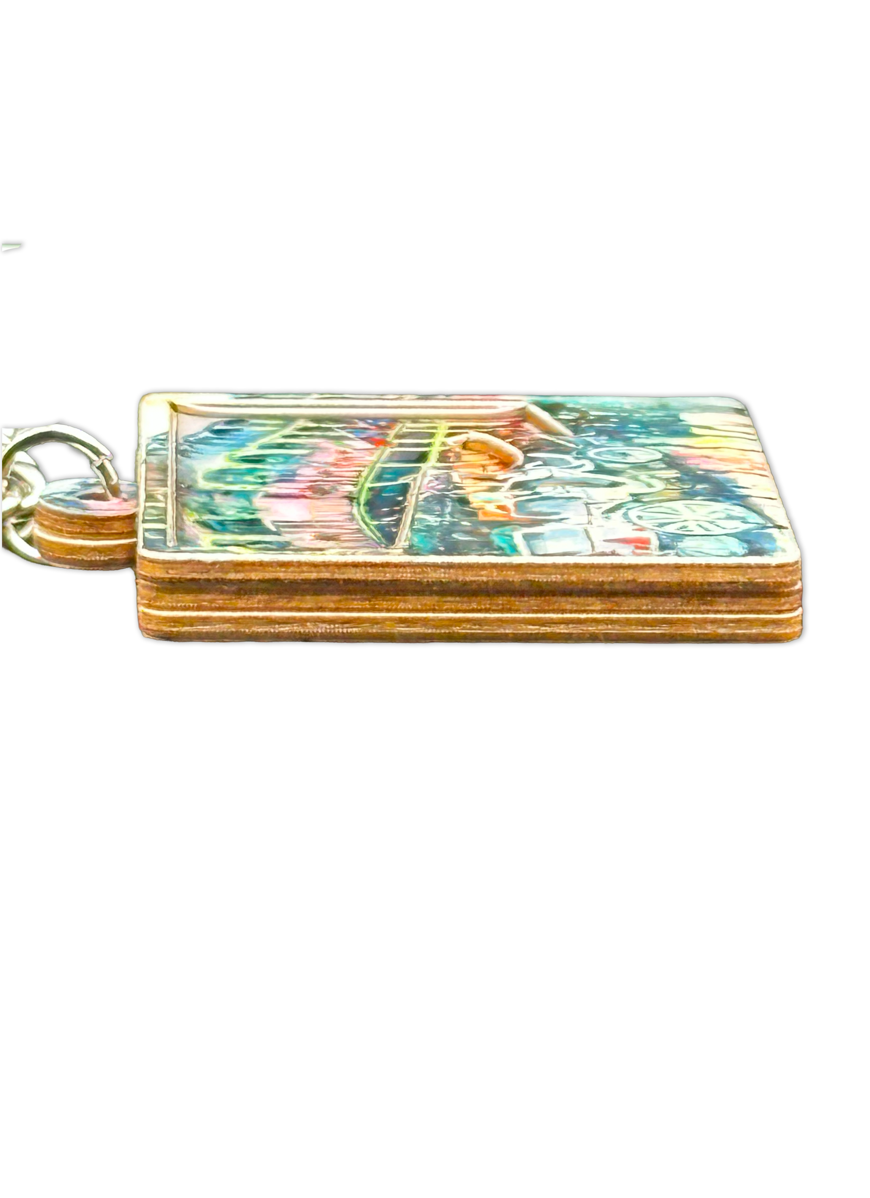 Horse and Buggy Art Print Keychain