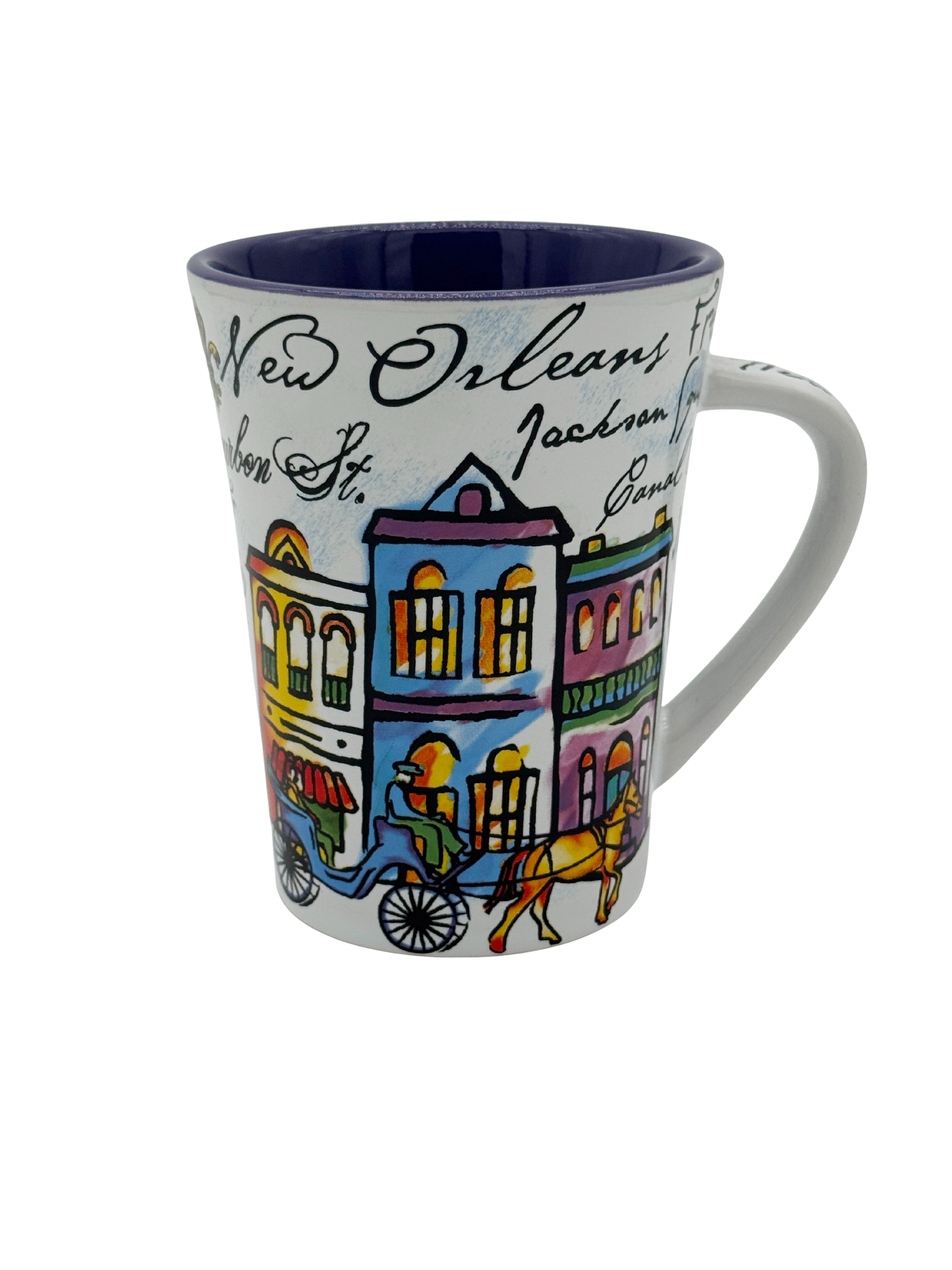 Calligraphy and Carriage Scene Mug