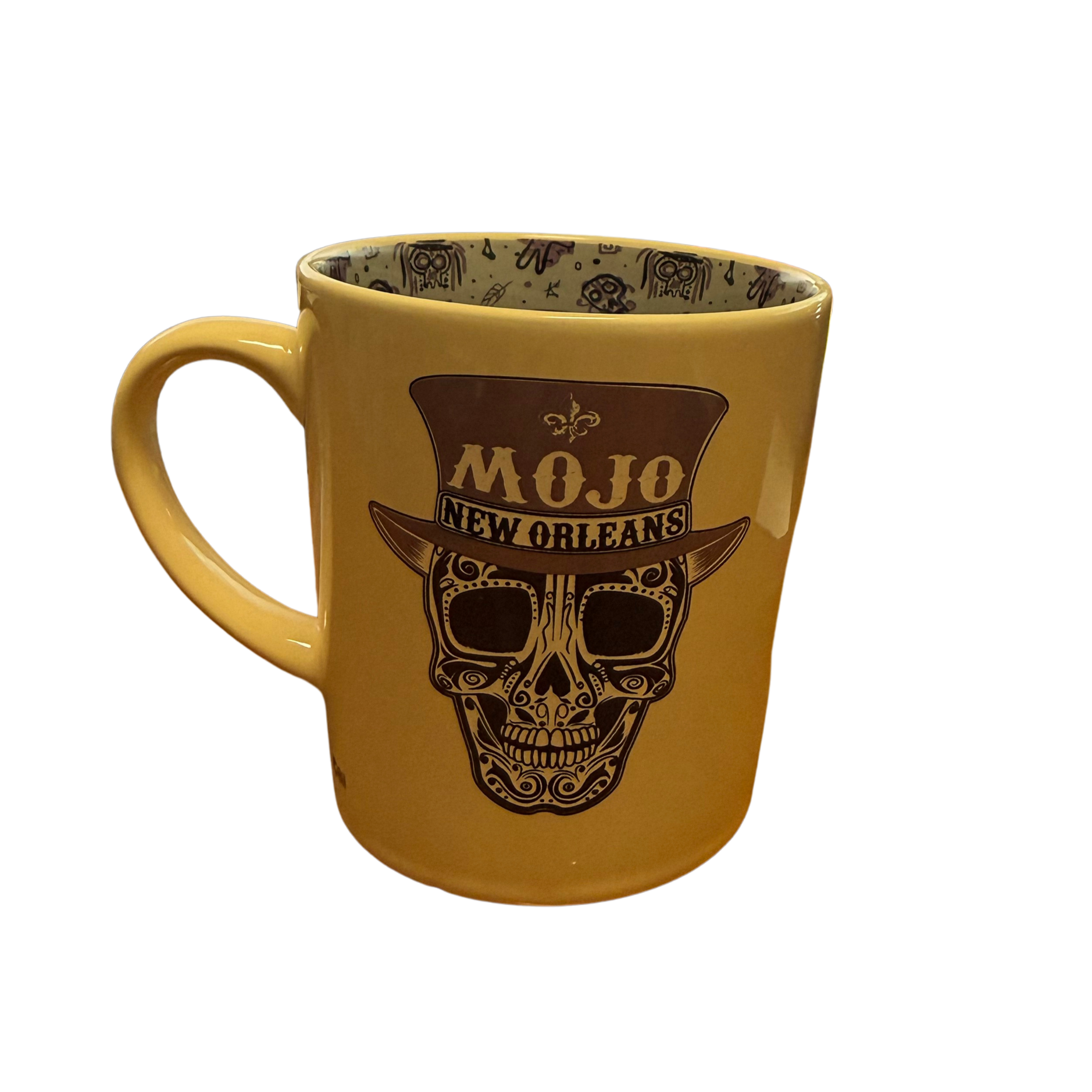 New Orleans Mojo Skull & Voodoo Doll Mug | Double-Sided Ceramic Coffee Mug