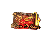 New Orleans Jazz Instruments Wooden Magnet INSWOOMAG