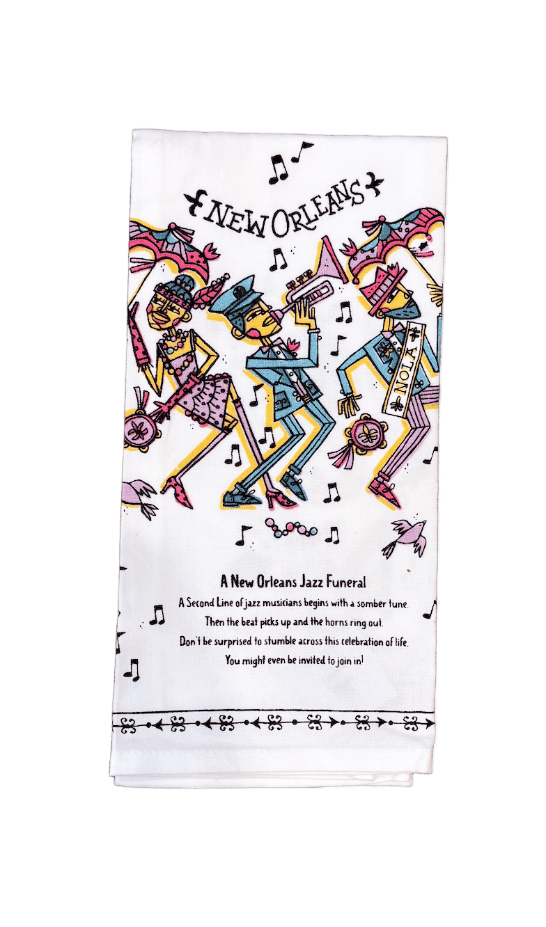Jazz Funeral Tea Towel
