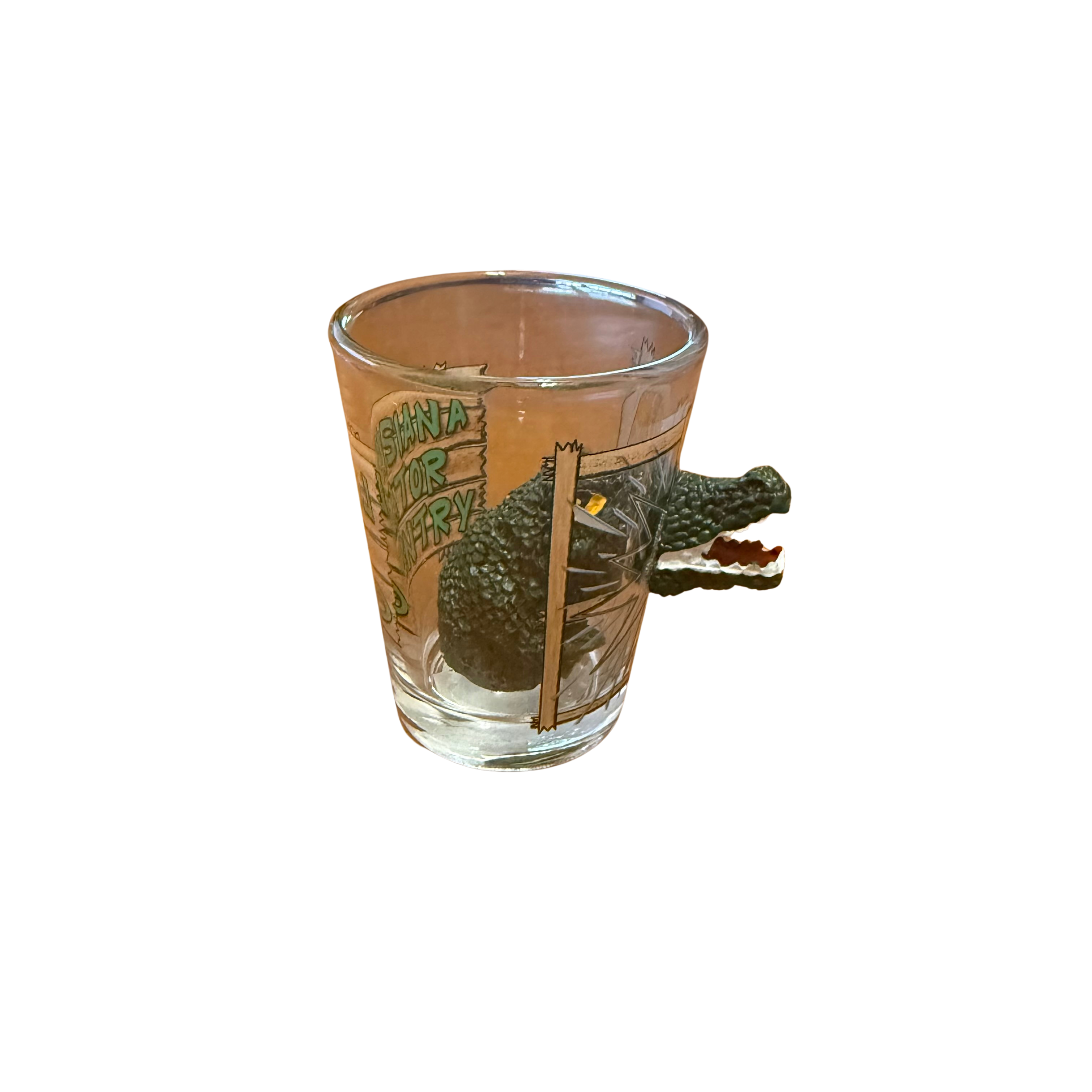 Louisiana Gator Country 3D Alligator Shot Glass