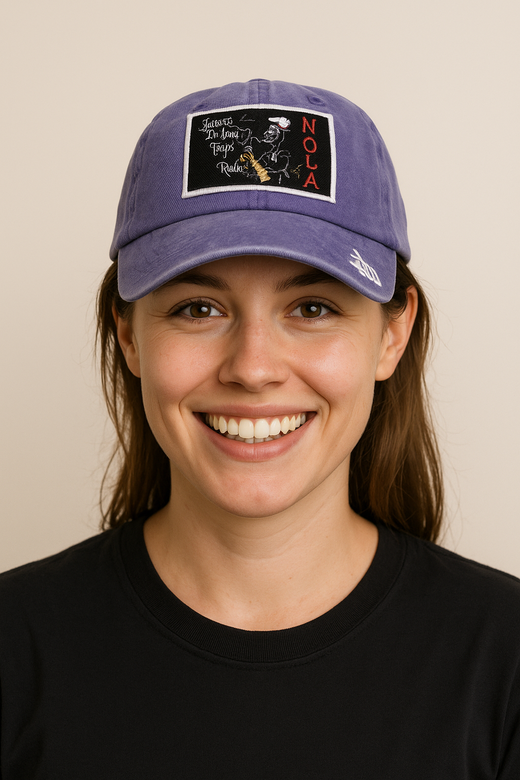 Laissez Les Bon Temps Rouler Skeleton Sax Cap - Purple