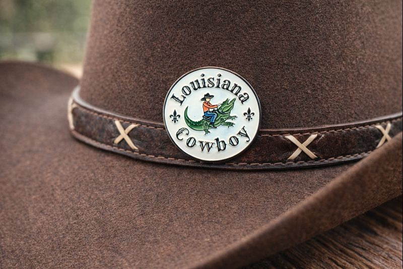 Louisiana Cowboy Enamel Pin