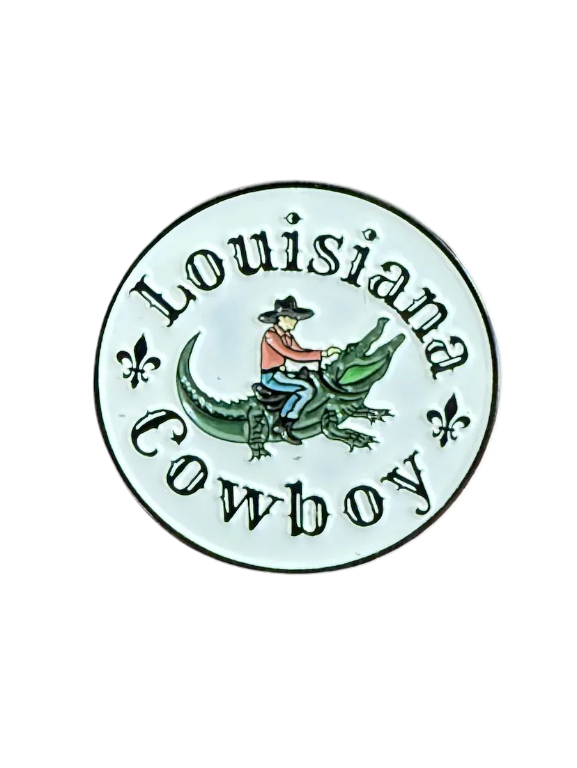 Louisiana Cowboy Enamel Pin
