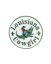 Louisiana Cowgirl Enamel Pin