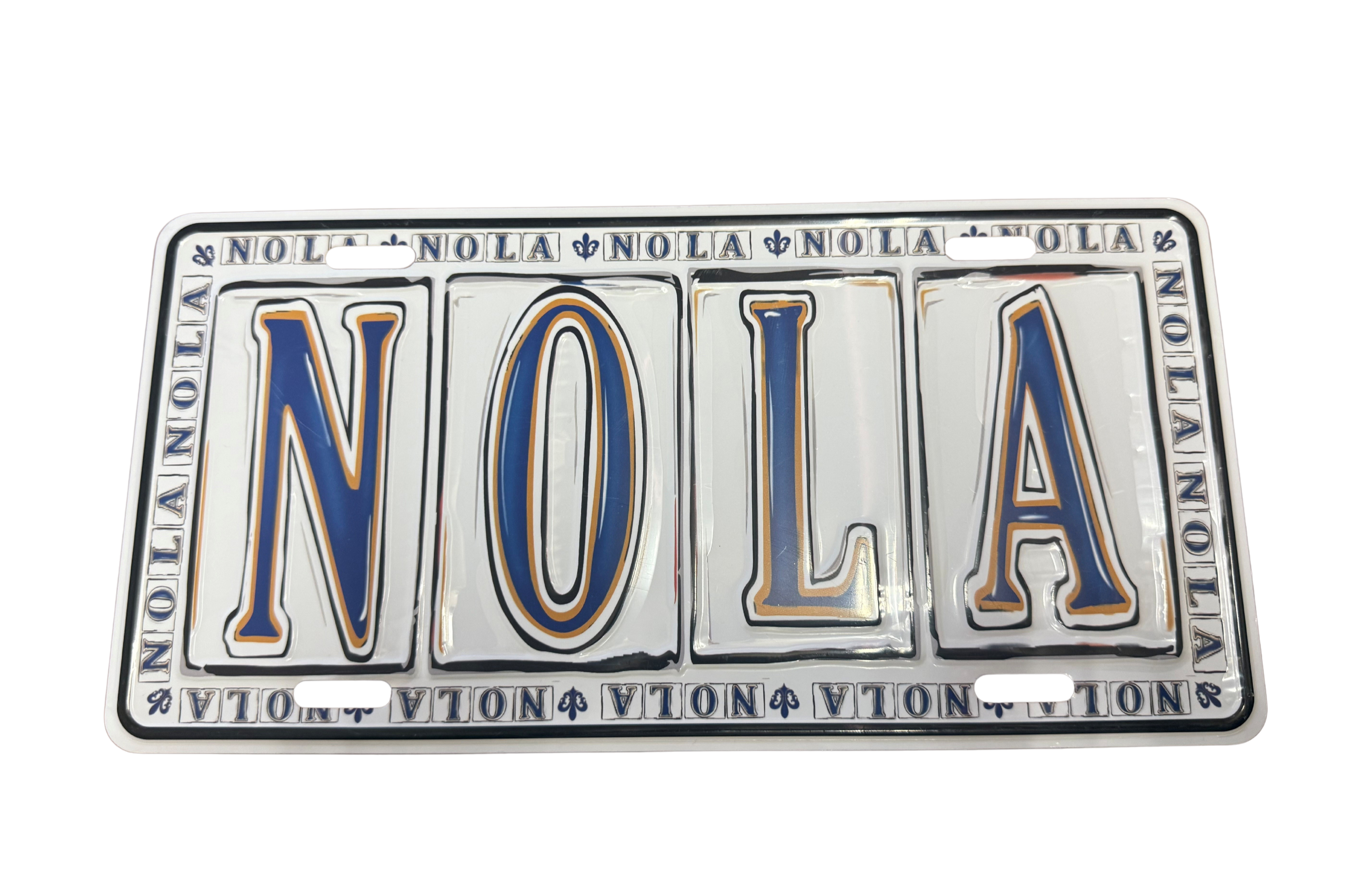 NOLA Metal License Plate Sign
