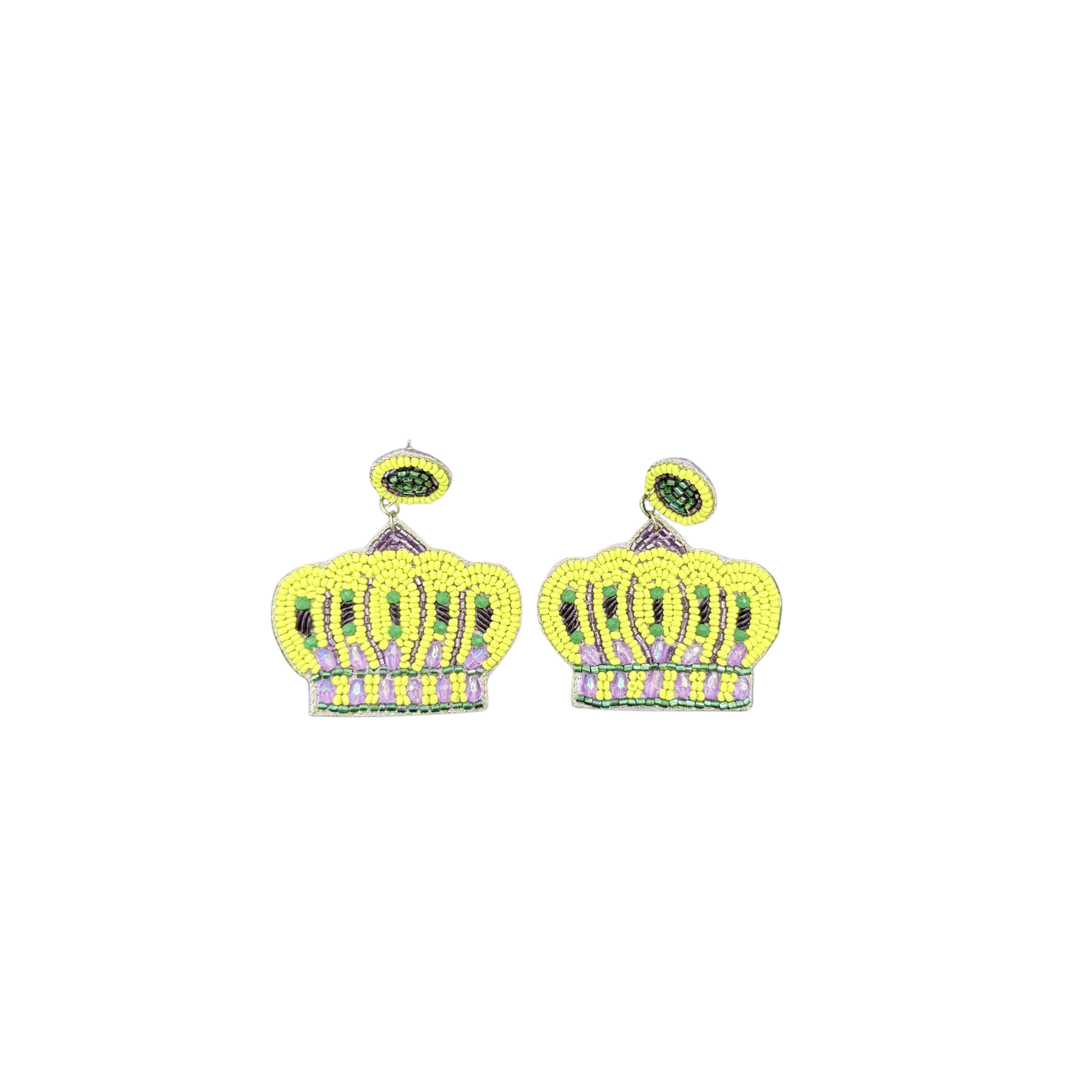 Mardi Gras Cutout Crown Earrings EA21027