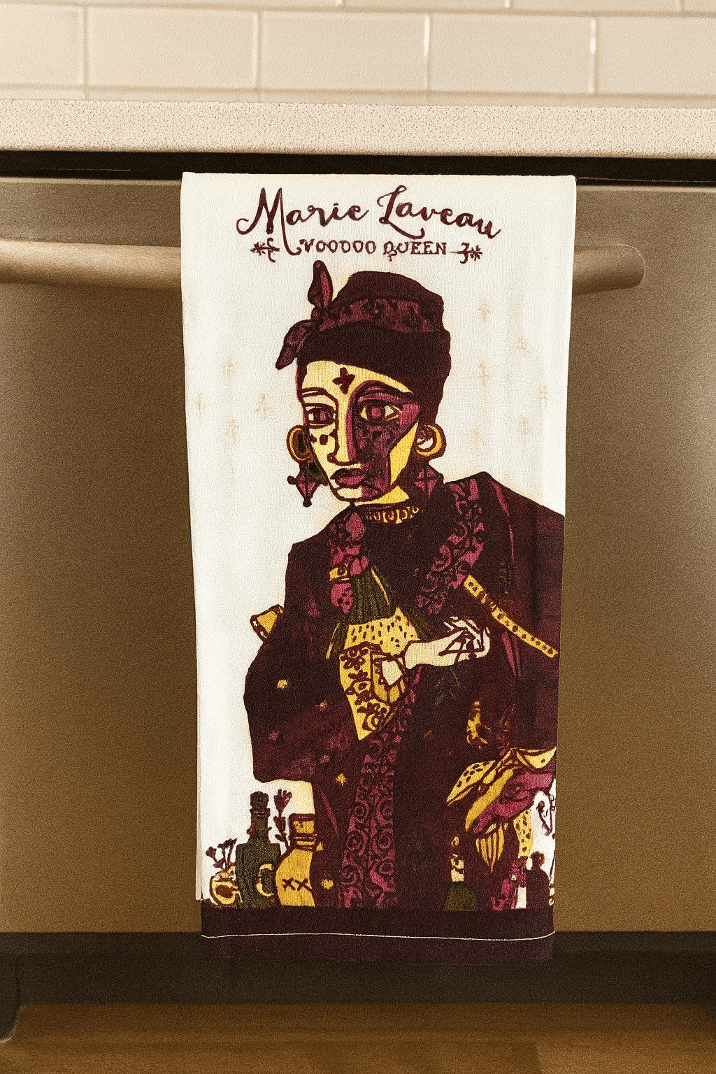 Marie Laveau New Orleans Voodoo Queen Tea Towel